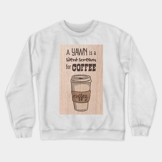 Yawn Crewneck Sweatshirt by sonnycosmics